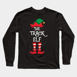 Track Elf Matching Family Christmas Running Long Sleeve T-Shirt